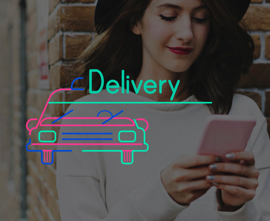 Female placing an order on her phone